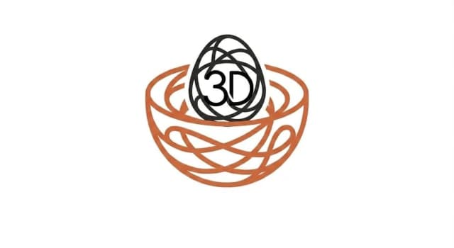 Logo de Niddo 3D: un huevo dentro de un nido